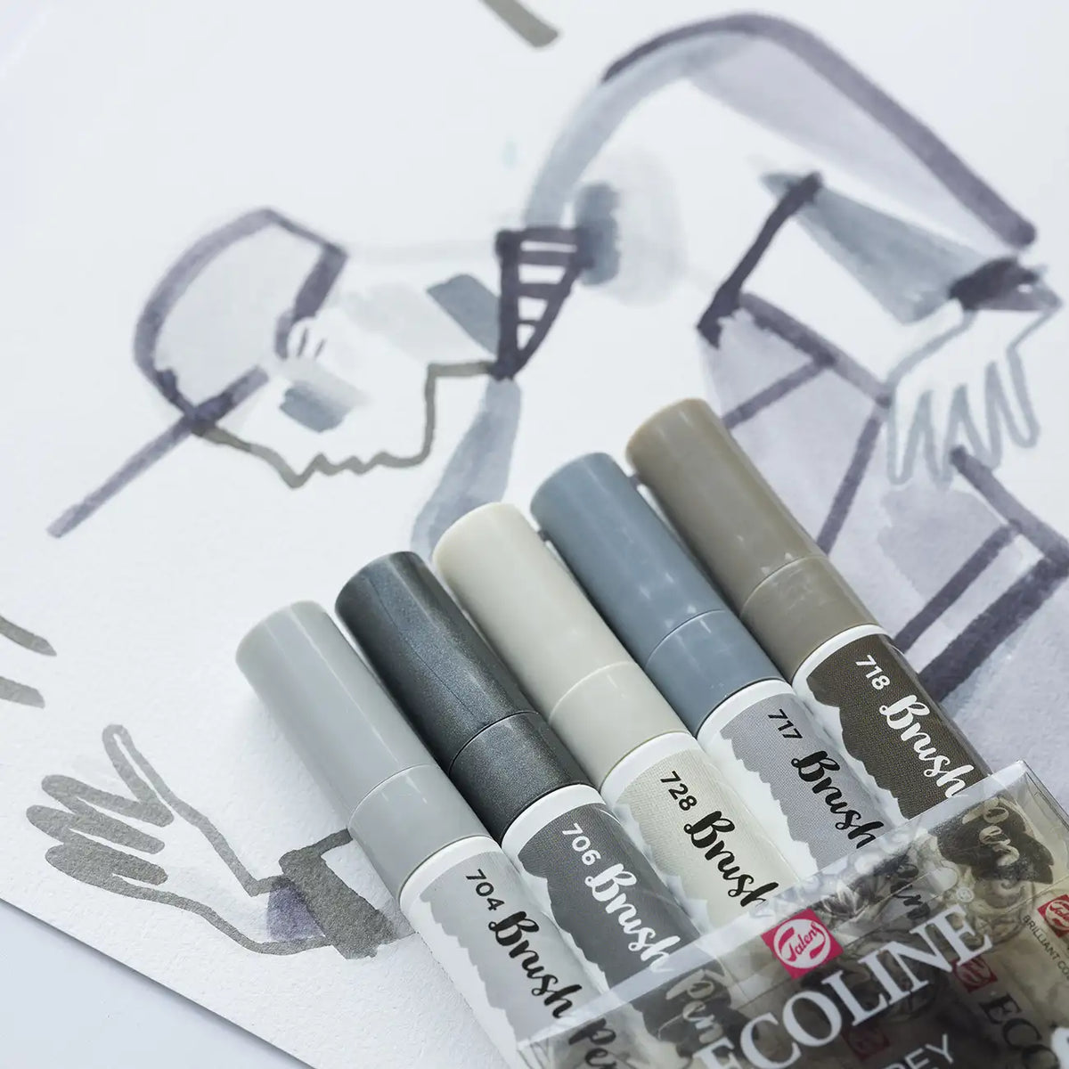 Ecoline-Brushpen-Set-5-Shadower-5er-Set-Stifte-Beispielbild