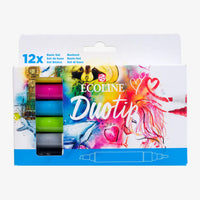 Ecoline-Duotip-Basic-Set-12-Stifte-Verpackung-von-vorn-Produktansicht