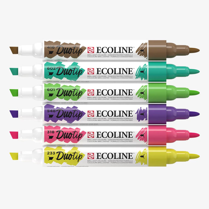 Ecoline-_Duotip_-Botanic_-Set_6-Stifte-ohne-Kappe_Produktansicht