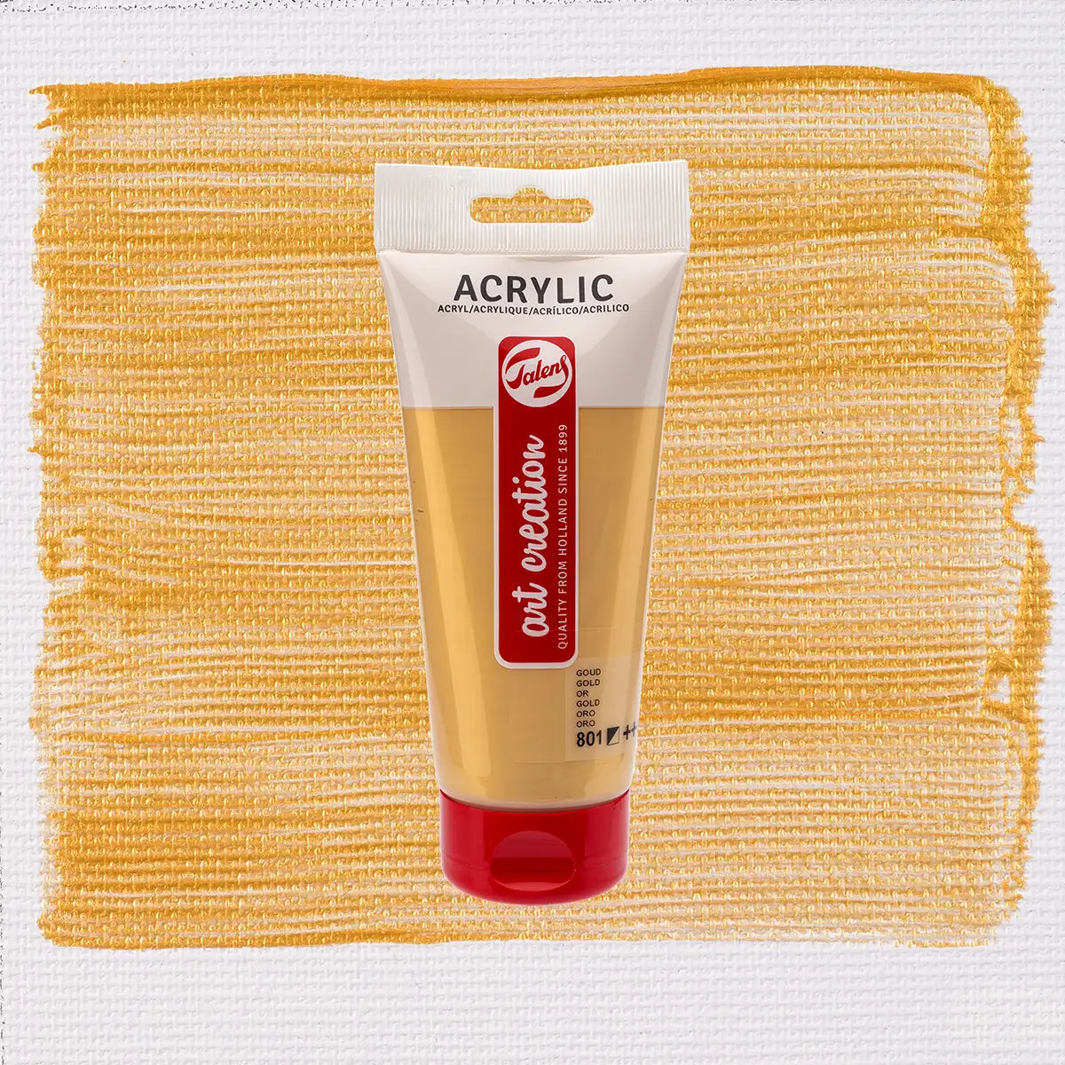 3520801M-TAC_Acryl_801_Gold-Halbdeckend-Talens_-Art_-Creation_-Acrylic-_Colour-_200_ml-Produktansicht