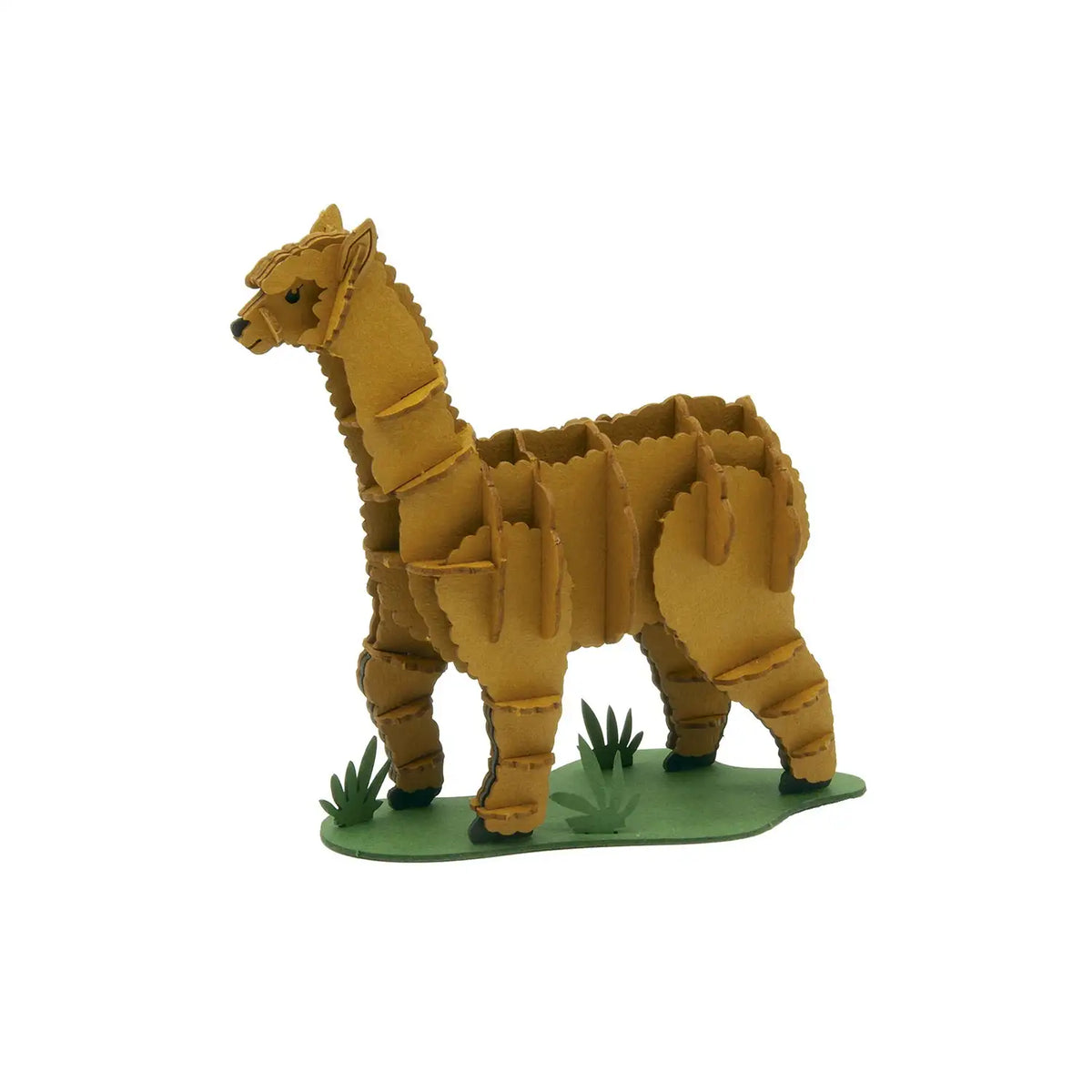 3D-tiere-Fridolin-gelasert-spezialkarton-Alpaka-1-Aufgebaut-Produktansicht
