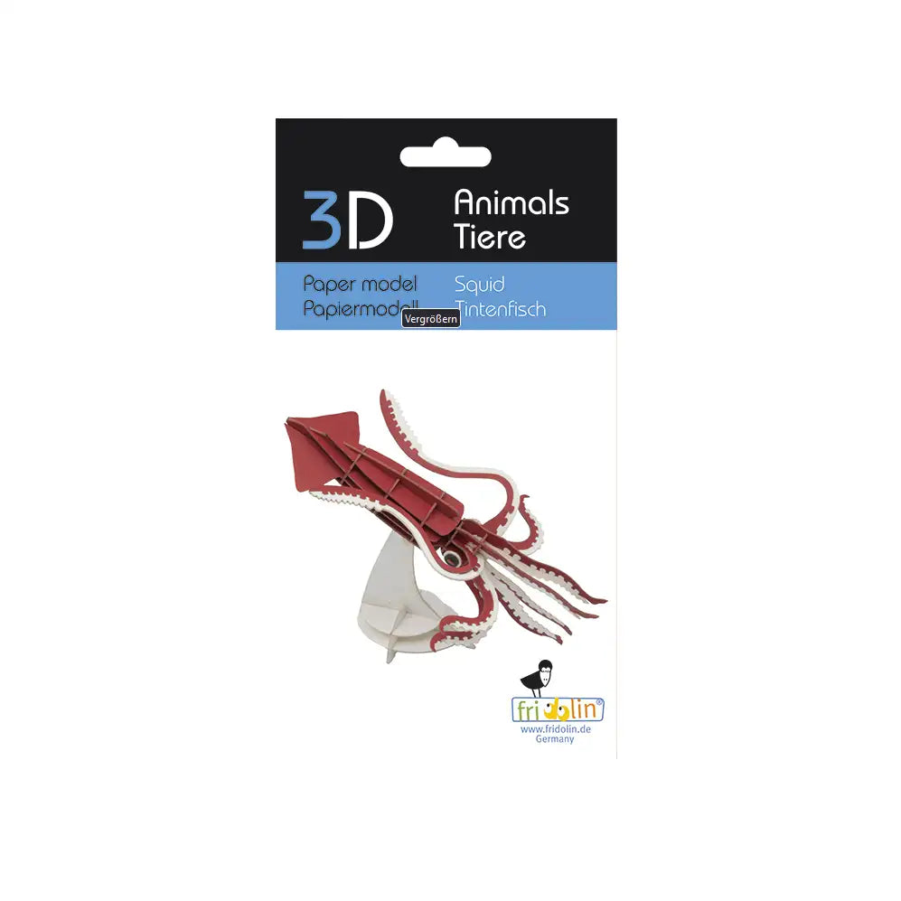3D Papiermodell / Tintenfisch