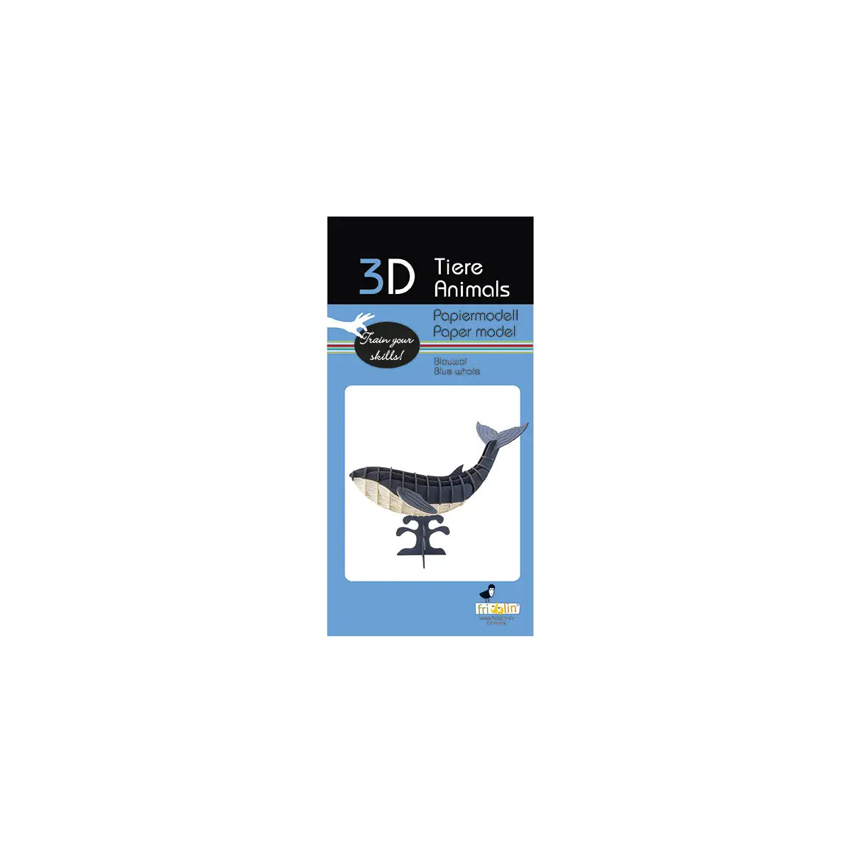 3DPapiermodell-Blauwal-Fridolin-Spezialkartn-gelasert-Verpackung-Vorderansicht