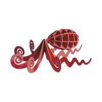 3DPapiermodell-Octopus-Fridolin-spezialkarton-gelasert-afgebaut-produktansicht