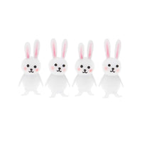 Ohhh! Lovely! / Pompon Hasen weiß 4 Stueck