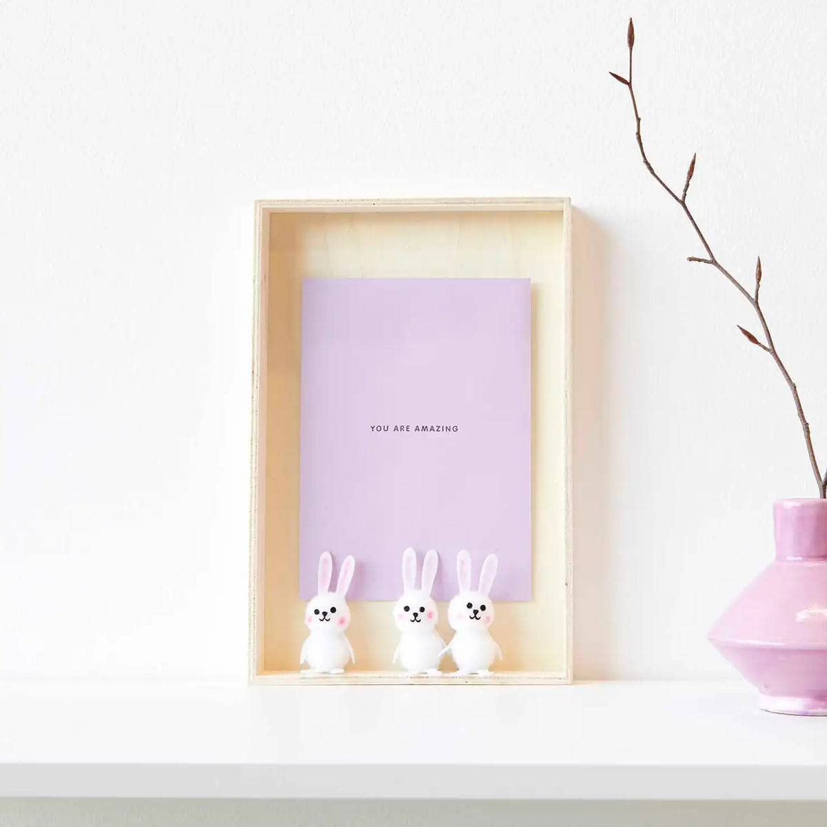 Ohhh! Lovely! / Pompon Hasen weiß 4 Stueck