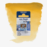 VanGogh_feste-Aquarellfarbe-im-halben-Naepfchen-auf-Farbkarte-Farbfamilie-Braun-FArbe-Gelbocker-227