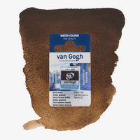 VanGogh_feste-Aquarellfarbe-im-halben-Naepfchen-auf-Farbkarte-Farbfamilie-Braun-FArbe-Gebranntes-_Umbra-409
