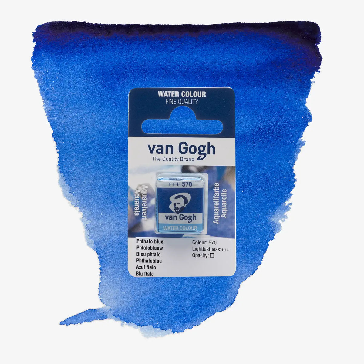 VanGogh_feste-Aquarellfarbe-im-halben-Naepfchen-auf-Farbkarte-Farbfamilie-Blau-FArbe_Phthalo-_Blau-_Primaer_-570