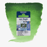 VanGogh_feste-Aquarellfarbe-im-halben-Naepfchen-auf-Farbkarte-Farbfamilie-Gruen-FArbe_Haken-_Gruen-_Licht-644
