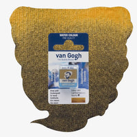 VanGogh_feste-Aquarellfarbe-im-halben-Naepfchen-auf-Farbkarte-Farbfamilie-Gold-FArbe_Tiefes-_Gold-803