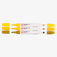 Pantone-Marker-3er-Set-gelb-Stifte-mit-Kappe-offen1