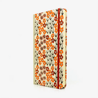 A5-dotted-small-Katazome-Shi-cover-Motiv-Kornblume-rot-seitlich-vorn