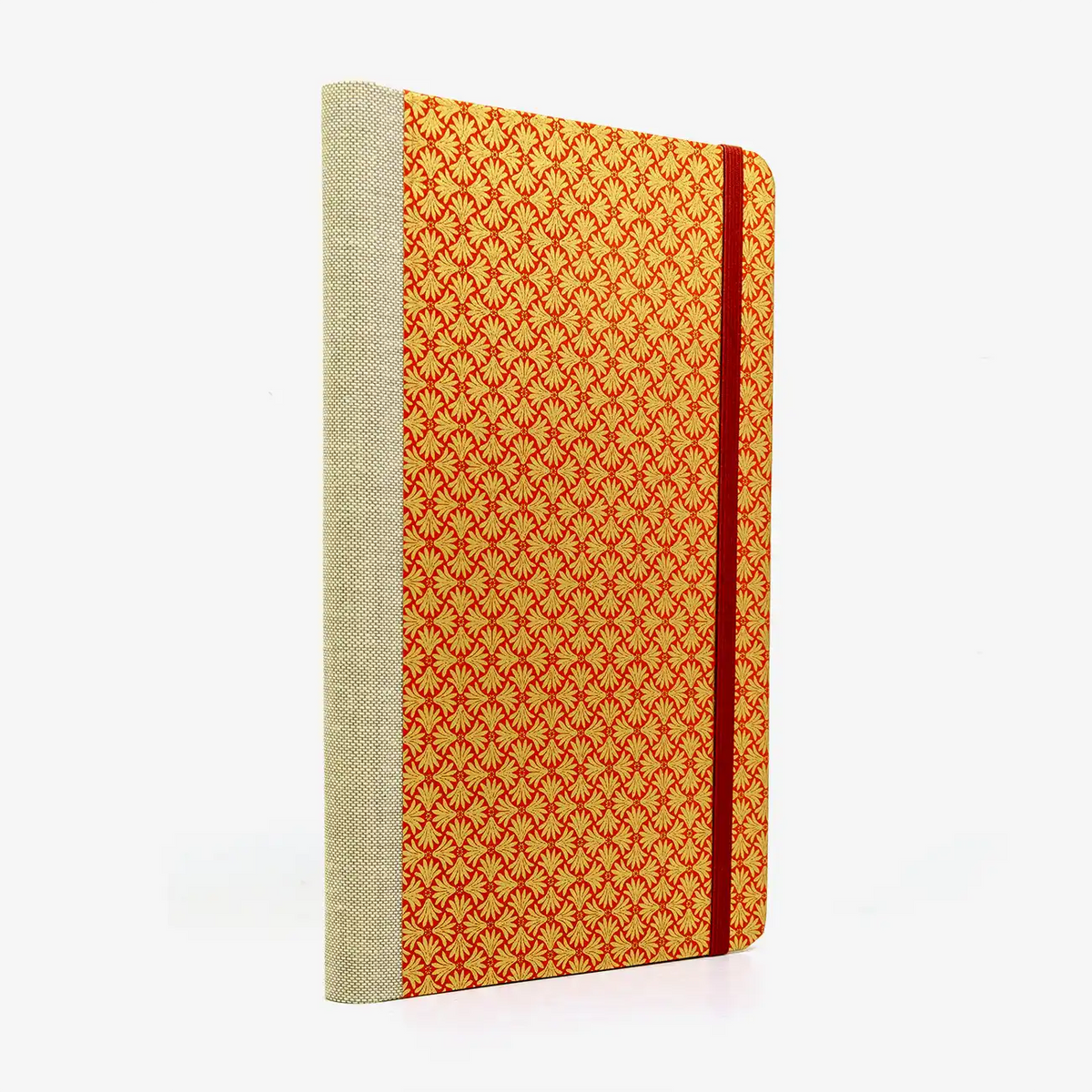 A5-dotted-small-chiyogami-cover-motiv-Ornament-gold-auf-rot-seitlich-hinten