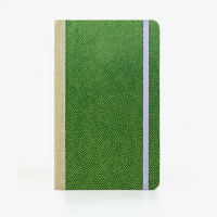 A5-dotted-small-chiyogami-cover-motiv-Same-Komon-gold-auf-gruen-vorn