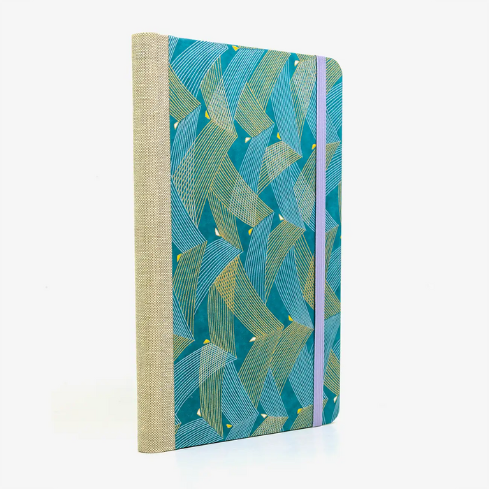 A5-dotted-small-chiyogami-cover-motiv-saitenspiel-petrol-seitlich-hinten