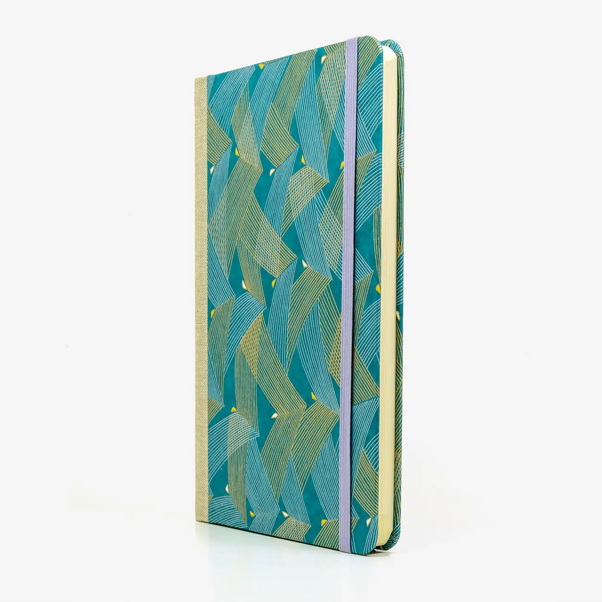 A5-dotted-small-chiyogami-cover-motiv-saitenspiel-petrol-seitlich-vorn