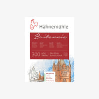 Britannia / Aquarellblock / 300g/m² / naturweiß / hot pressed / satiniert / 12 Blatt