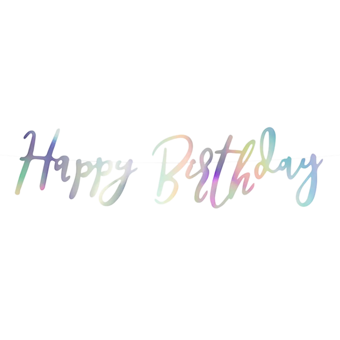 Bannergirlande / Happy Birthday / Iridescent