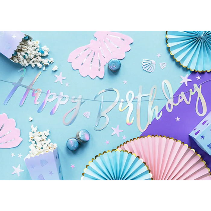 Bannergirlande / Happy Birthday / Iridescent