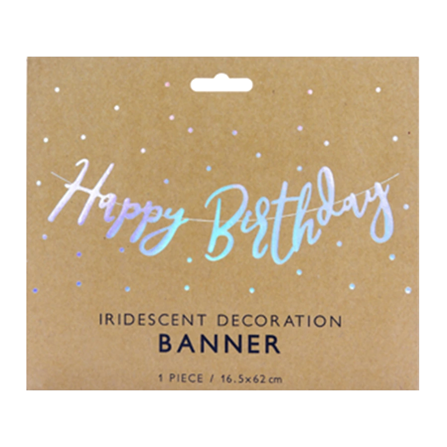 Bannergirlande / Happy Birthday / Iridescent
