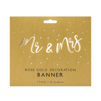 Bannergirlande / Mr & Mrs / Gold