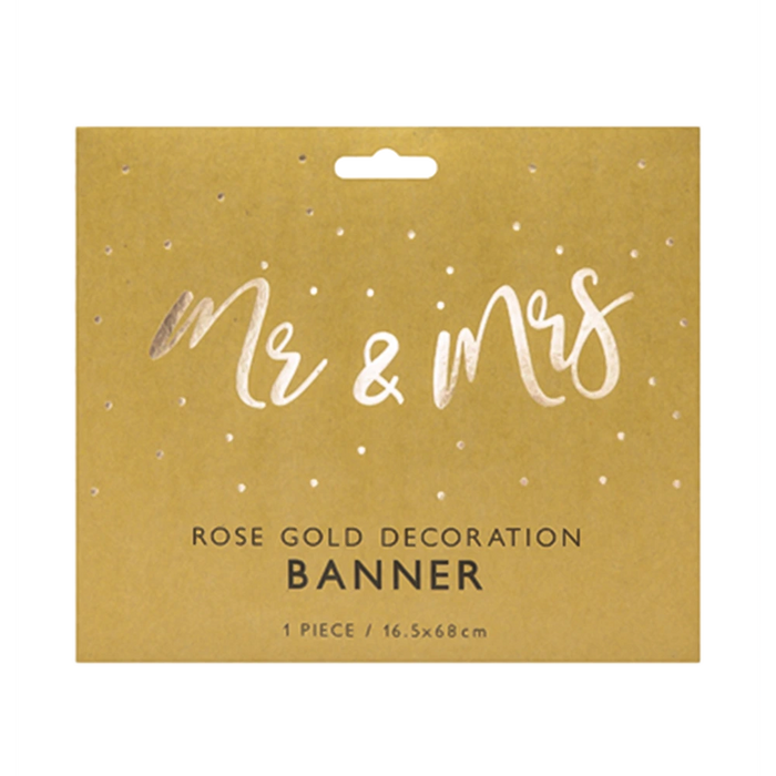 Bannergirlande / Mr & Mrs / Gold