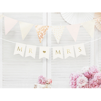 Bannergirlande / Mr & Mrs / Weiß