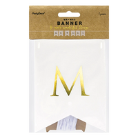 Bannergirlande / Mr & Mrs / Weiß