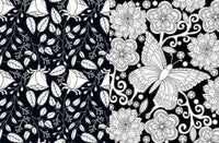 EMF | Ausmalheft | Inspiration | Motiv:  Blumenwiese  Black Edition