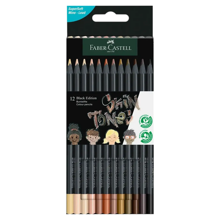 Black Edition / Buntstifte / Skin Tones / 12 Set / Faber Castell
