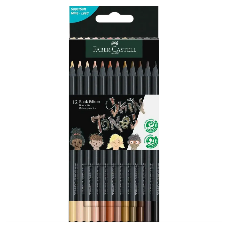 Black Edition / Buntstifte / Skin Tones / 12 Set / Faber Castell