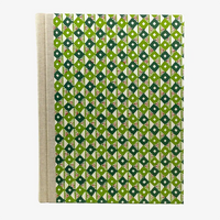 Blaupause-Fotolbum-30x23cm-Rauten-gruen-60-Seiten-cover-von-vorn