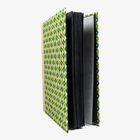 Blaupause-Fotolbum-30x23cm-Rauten-gruen-60-Seiten-seitlich-cover-von-vorn-2