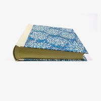 Blaupause-Fotolbum-30x23cm-weisser-Bluettenbusch-aufBlau-100-Seiten-cover-liegend