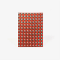 Blaupause-Leporello-mit-CArta-VArese-bezogen-Motiv-Blumenmuster-rot-gruen-Fotokarton-innenschwarz-cover-von-vorn