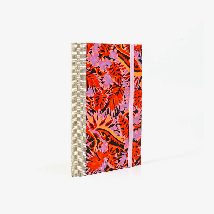 Blaupause-Skizzenbuch-A6-mit-chiyogamipapier-Einband-160Seiten-Motiv-Monstera-rose-Cover-Seitlich-von-hinten
