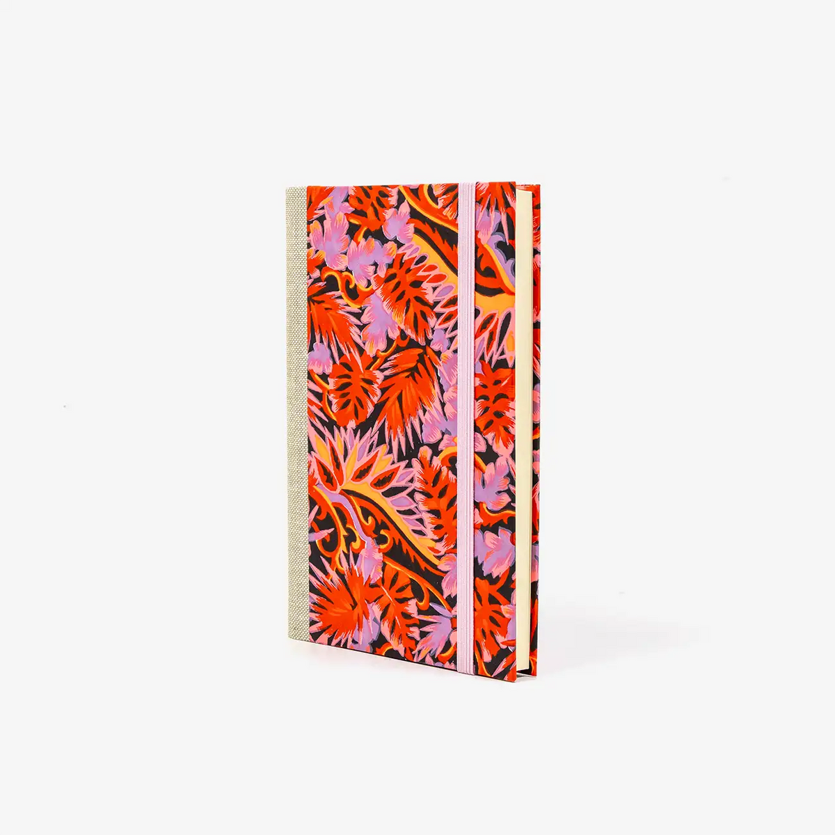 Blaupause-Skizzenbuch-A6-mit-chiyogamipapier-Einband-160Seiten-Motiv-Monstera-rose-Cover-Seitlich-von-vorn