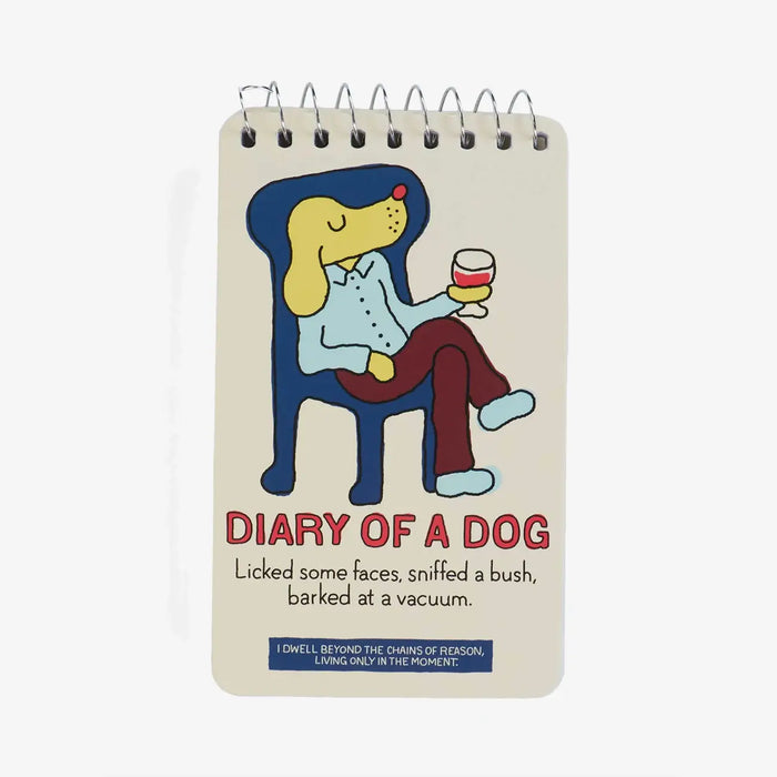 Blueq-Pocket-Notizblock-Diary-Of-A-Dog-127x76mm-Cover-vorn