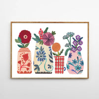 Poster / Plakat / A4 / Blumen und VASEN