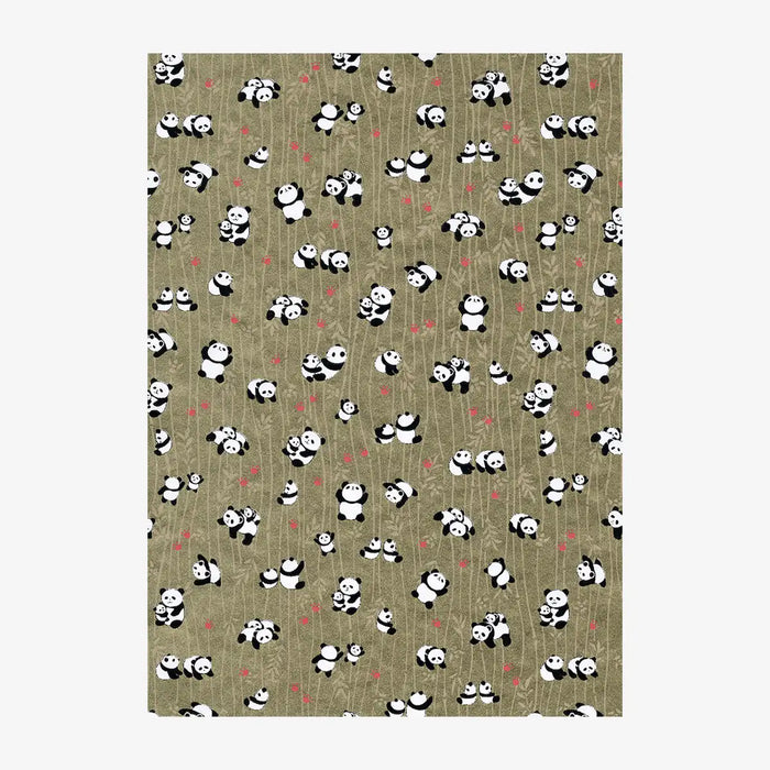 Chiyogami-Papier-1066C-Pandas-Gold-Ausschnitt-2