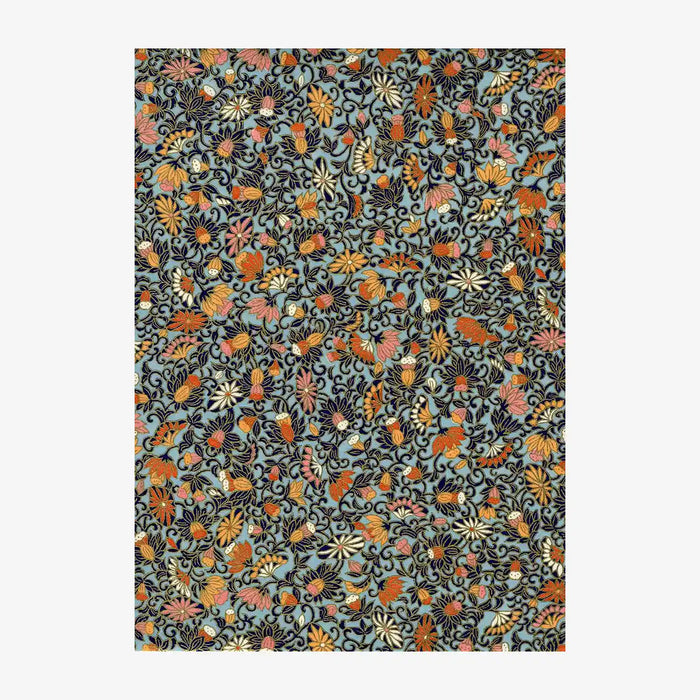 Chiyogami-Papier-778C-Blueten-ornament-blau-Ausschnitt-2
