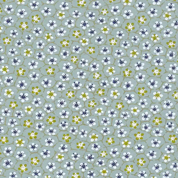 Chiyogami-Papier-81033C-Blueten-im-Raster-Ausschnitt