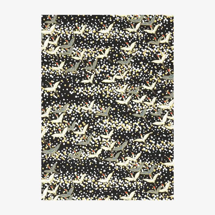 Chiyogami-Papier-Animals-147C-Kraniche-weiss-pastelblau-schwarz-Ausschnitt-2