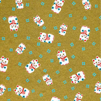 Chiyogami-Papier-Animals-651C-Winkekatze-gold-Ausschnitt-1