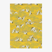 Chiyogami-Papier-Animals1005C-Kraniche-weiss-auf-gelb-Ausschnitt-2