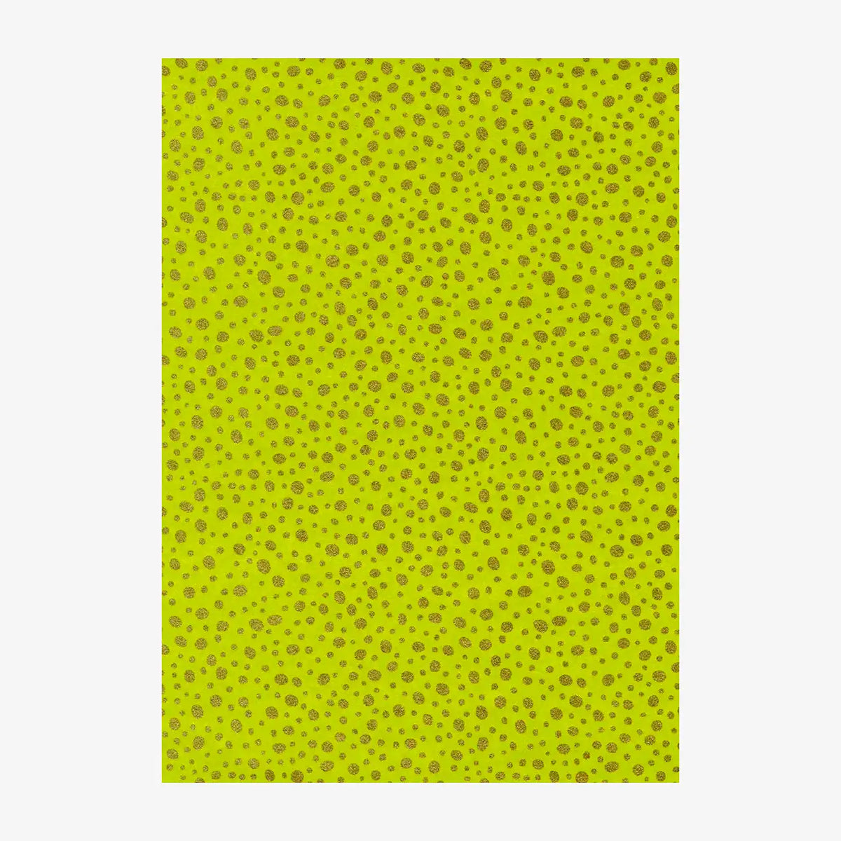 Chiyogami-Papier-Floral-Bogen-845C-golden-Dots-green-Ausschnitt-2