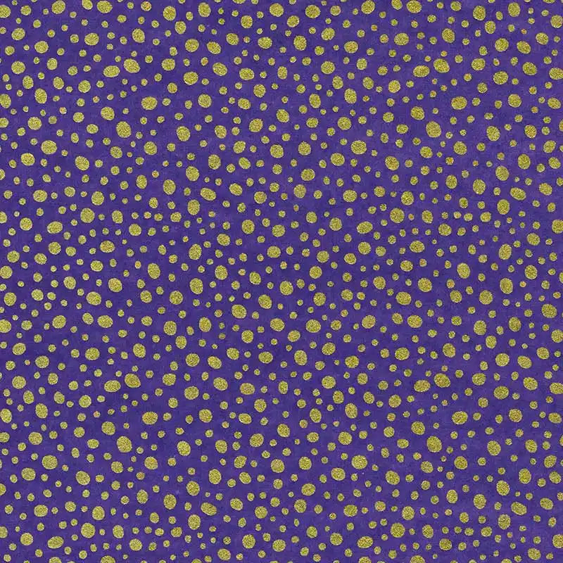Chiyogami-Papier-Floral-Bogen-846C-golden-Dots-Purple-Ausschnitt