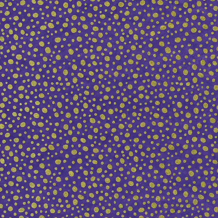 Chiyogami-Papier-Floral-Bogen-846C-golden-Dots-Purple-Ausschnitt