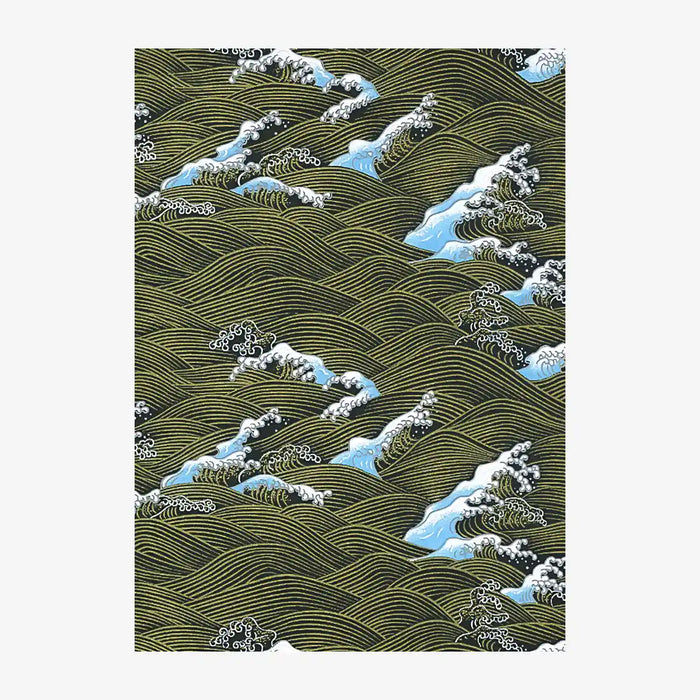 Chiyogami-Papier-Traditional-1071C-Konami-gold-weiss-blau-auf-schwarz-Ausschnitt-2